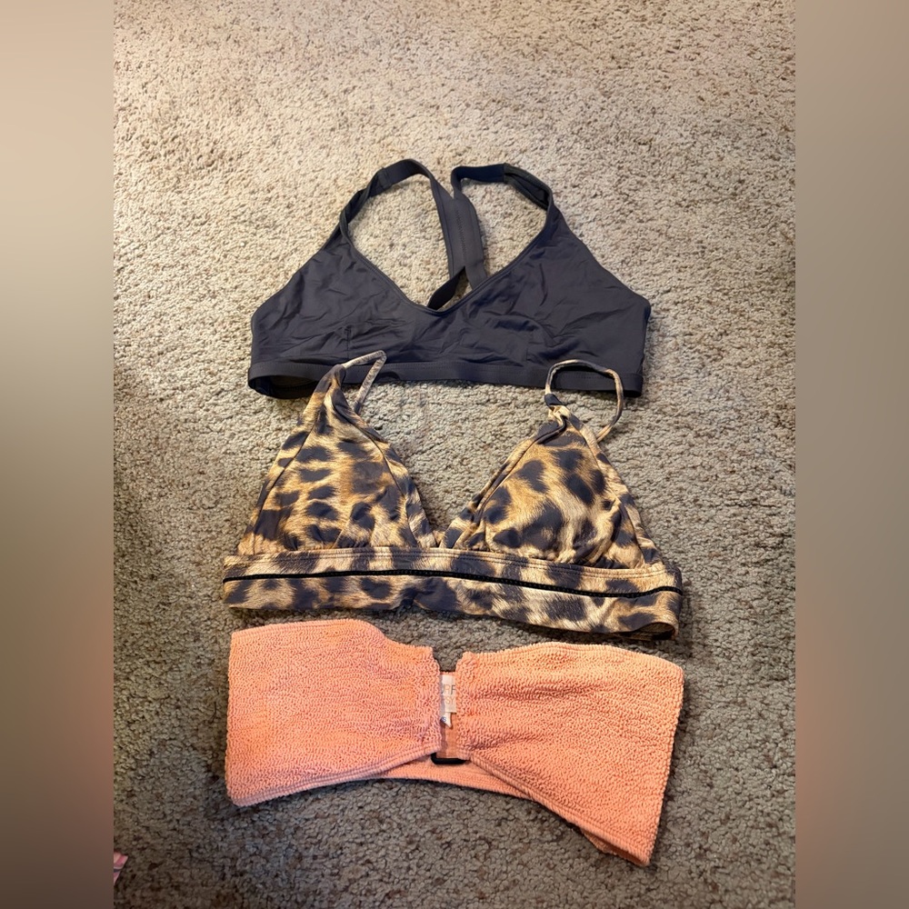 Set of 3 bikini tops - Pily Q, Surf Gypsy, Calia tops